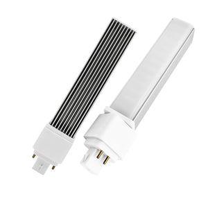 9w Gx24q 4-Pin Vertical LED Light Bulb PL-C Retrofit Equivalent CFL 18w G24q-2 G24q-3 990 Lumen 314° Free Rotable Flicker Free Recessed G24q Base Green Bulb Warm White Light 3000k 2 Pack
