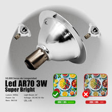 Load image into Gallery viewer, Ar70 Led Bulb 3w Ba15d 30w Halogen Equivalent No Dimmable Warm White 2700k Spotlight For Kitchen Bathroom Commercial Lighting Household Light Bulbs 2pcs Pack