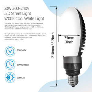 Led Garage Light Bulb 5700k Daylight E27/e40 Screw In Fanless Bulb Angle 350 Degree Adjustable Extra Bright Shop Light Bulbs For Parking Garage Attic Loft Shed Indoor Outdoor Lighting