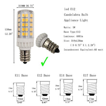 Load image into Gallery viewer, Led E12 Candelabra Bulb 5w 600lm Salt Rock Lamp Appliance Refrigerator Light Replacement 60 Watt  T2 Halogen 120v 4 Pack