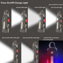 Load image into Gallery viewer, Multifunctional Flashlight 7 In1 Rechargeable Portable Led Sos Light With Bottle Opener Seat Belt Cutter Survival Whistle Screwdriver