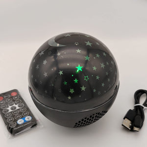 Galaxy Star Projector Night Light Music Speaker 360 Degree Rotating Stage Light Remote Control Color Changing for Party Home
