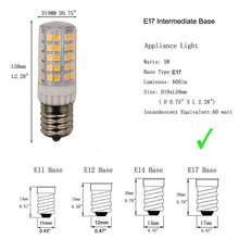Load image into Gallery viewer, E17 Led Bulb Microwave Oven Light Equivalent 60w Incandescent Warm White Candelabra Bulb Dryer Range Hood Refrigerator Lighting 4 Pack