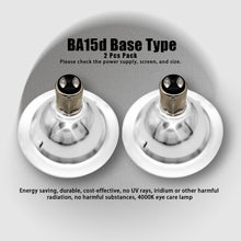 Load image into Gallery viewer, 3w Ac/dc 12v Ba15d Double Contact Bayonet Base Reflector Led Bulb 4000k Neutral White Tracking Light Floodlight For Home Household Commercial Lighting Spotlight 2pcs Pack