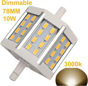 R7S LED Bulb 78mm 3.1" Dimmable 10W Daylight AC 120V 1000LM Double Ended J78 LED Floodlight for 75w 100W Halogen Replacement Lamp