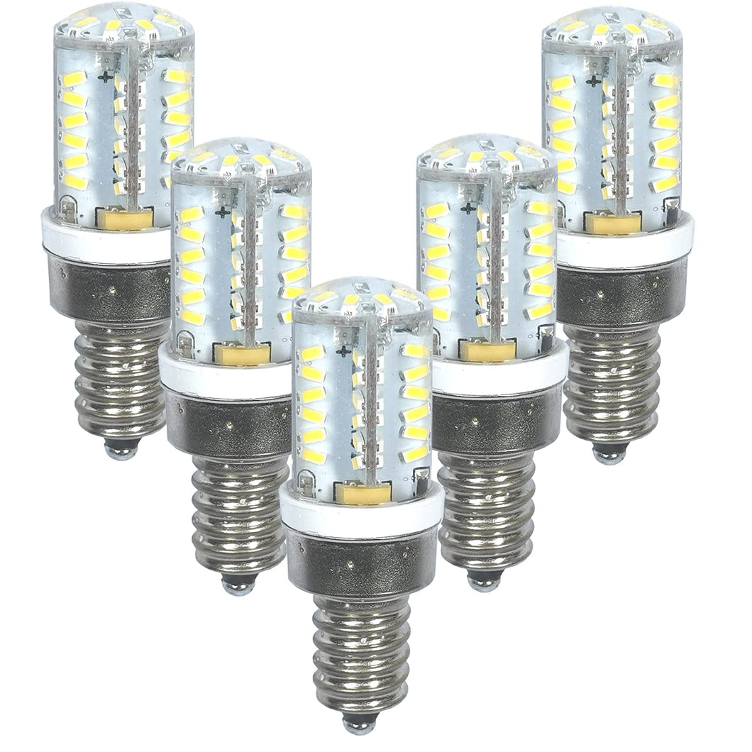 LED Appliance Light 2W E12 Candelabra Bulb 12V Warm White Chandelier Light Dryer Drum Garage Door Night Light Replacement 20W Halogen Bulb