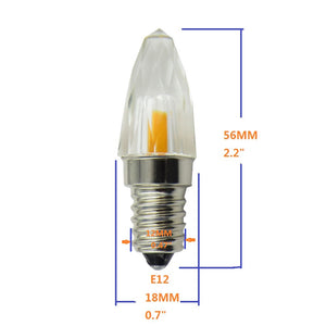 QLEE E12 Led Crystal Chandelier Bulb 1.8w K5 Crystal Candelabra Base Soft Warm White Light 2700k -3000k 150lm Replacement Incandescent Lamp 15w Equivalent