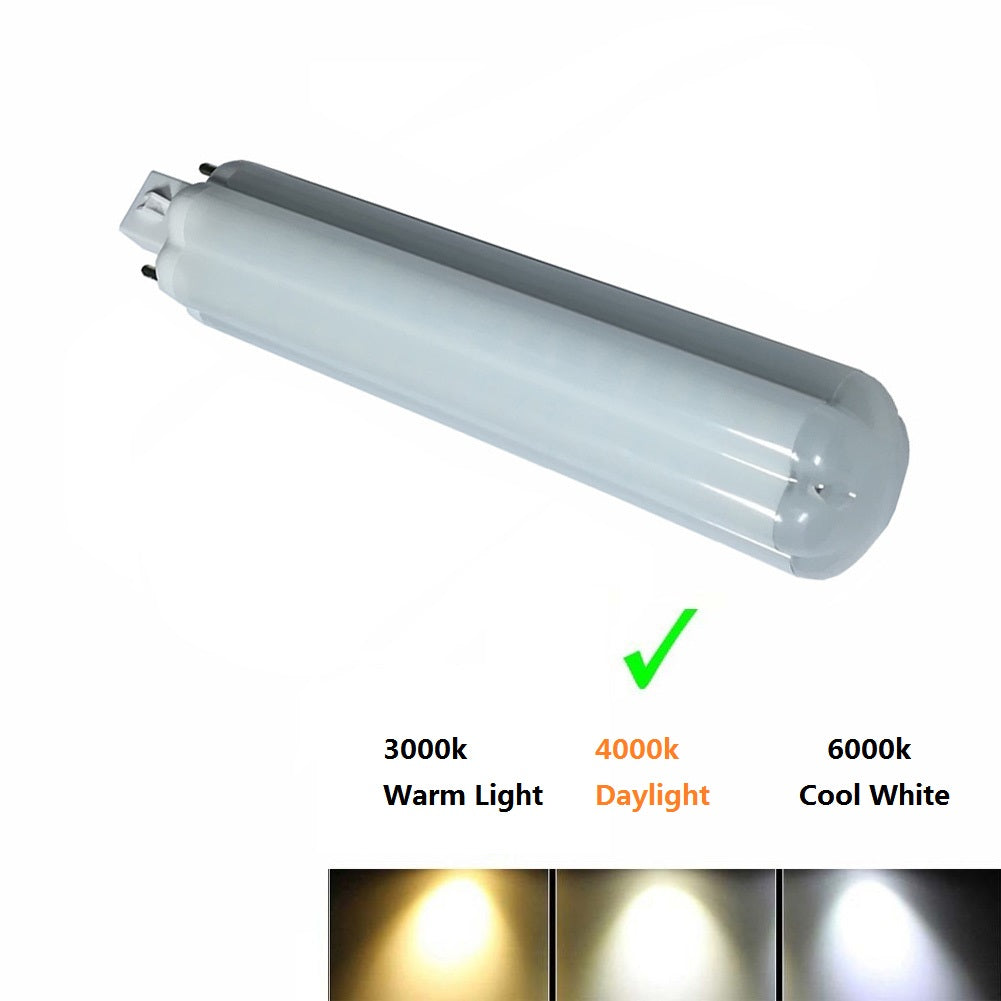 QLEE Gx24 Led Bulb 4 Pin 9w PL Retrofit Lamp 4000k Daylight Natural Eye Protection GX24Q LED Recessed Reading Desk Table Down Light Bulb 360 Degree Beam 20W CFL Equivalent No UV, 2 Pack, Remove/Bypass Ballast