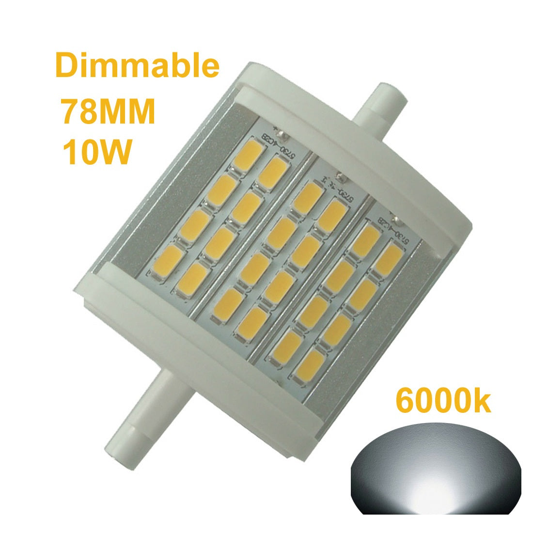 Ampoule LED R7s Ø13mm - LED linear COB dimmable * 78mm 5 watts