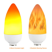 Load image into Gallery viewer, AHIMORI LED Flame Bulb E12 Candelabra BASE 3 Watt Warm White LED Chandelier Bulbs Flameless Flickering Light For Events Festival Hotel Christmas Holiday Decoration 2 Modes