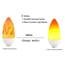 Load image into Gallery viewer, AHIMORI LED Flame Bulb E12 Candelabra BASE 3 Watt Warm White LED Chandelier Bulbs Flameless Flickering Light For Events Festival Hotel Christmas Holiday Decoration 2 Modes